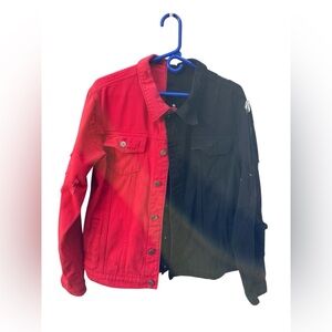 Vintage-Inspired Split Colorblock Denim Jacket
Men’s Size Large